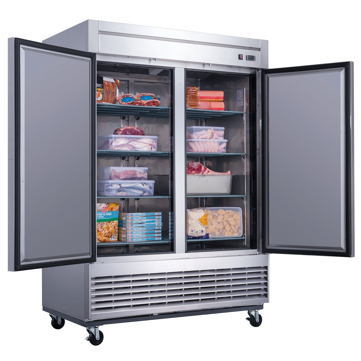 D55R 2-Door Commercial Refrigerator in Stainless Steel