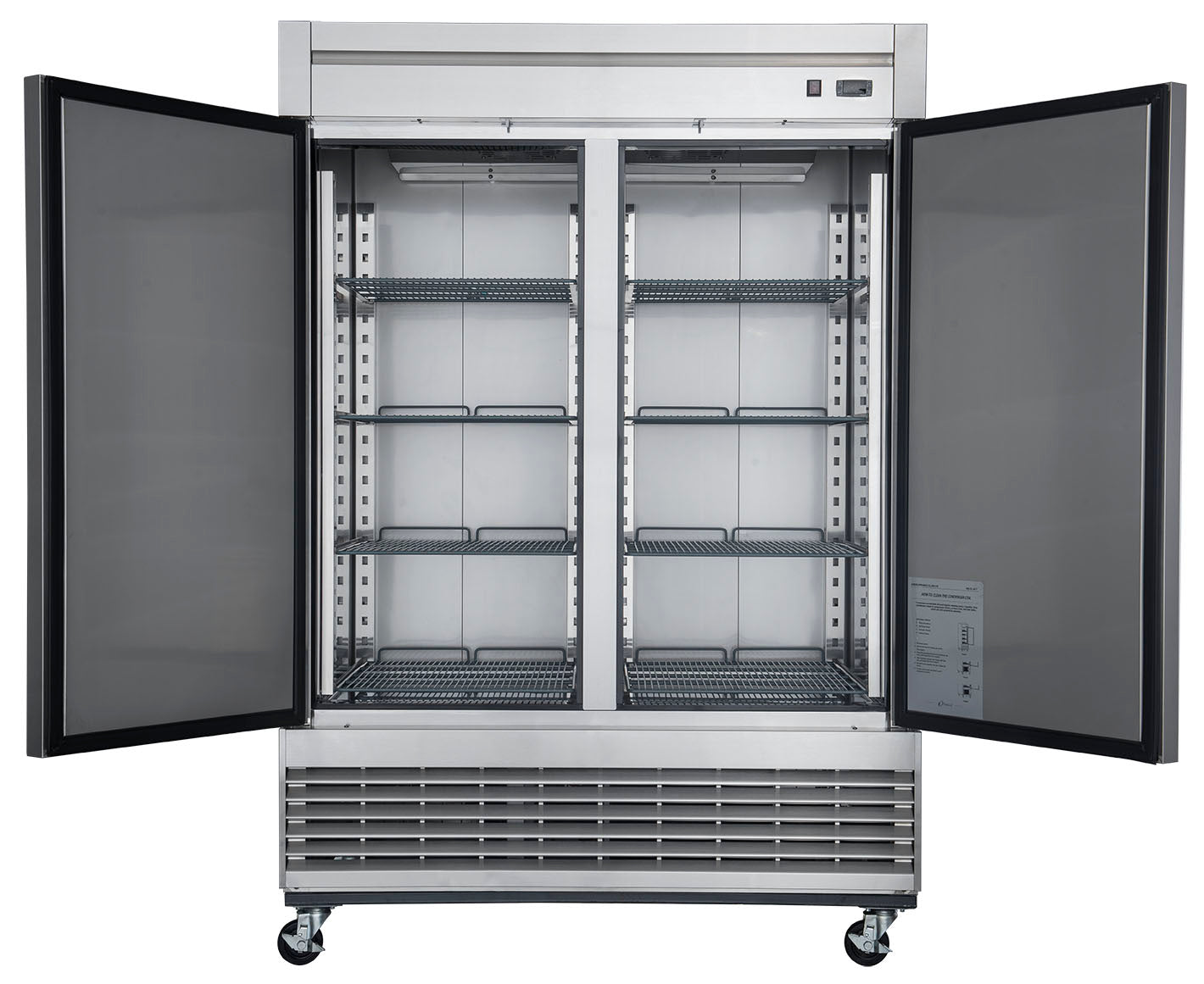 D55F 2-Door Commercial Freezer in Stainless Steel