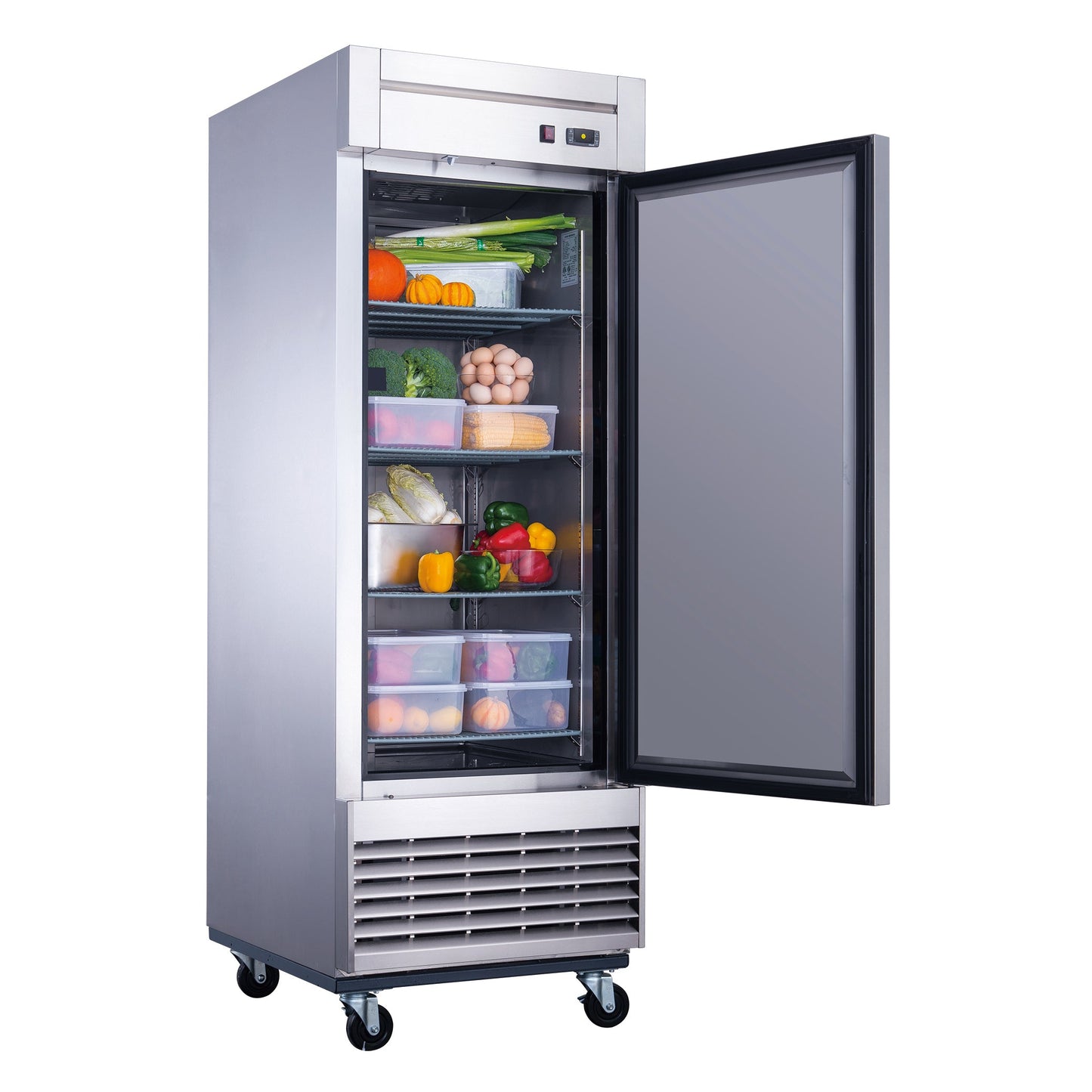 D28F Single Door Commercial Freezer in Stainless Steel