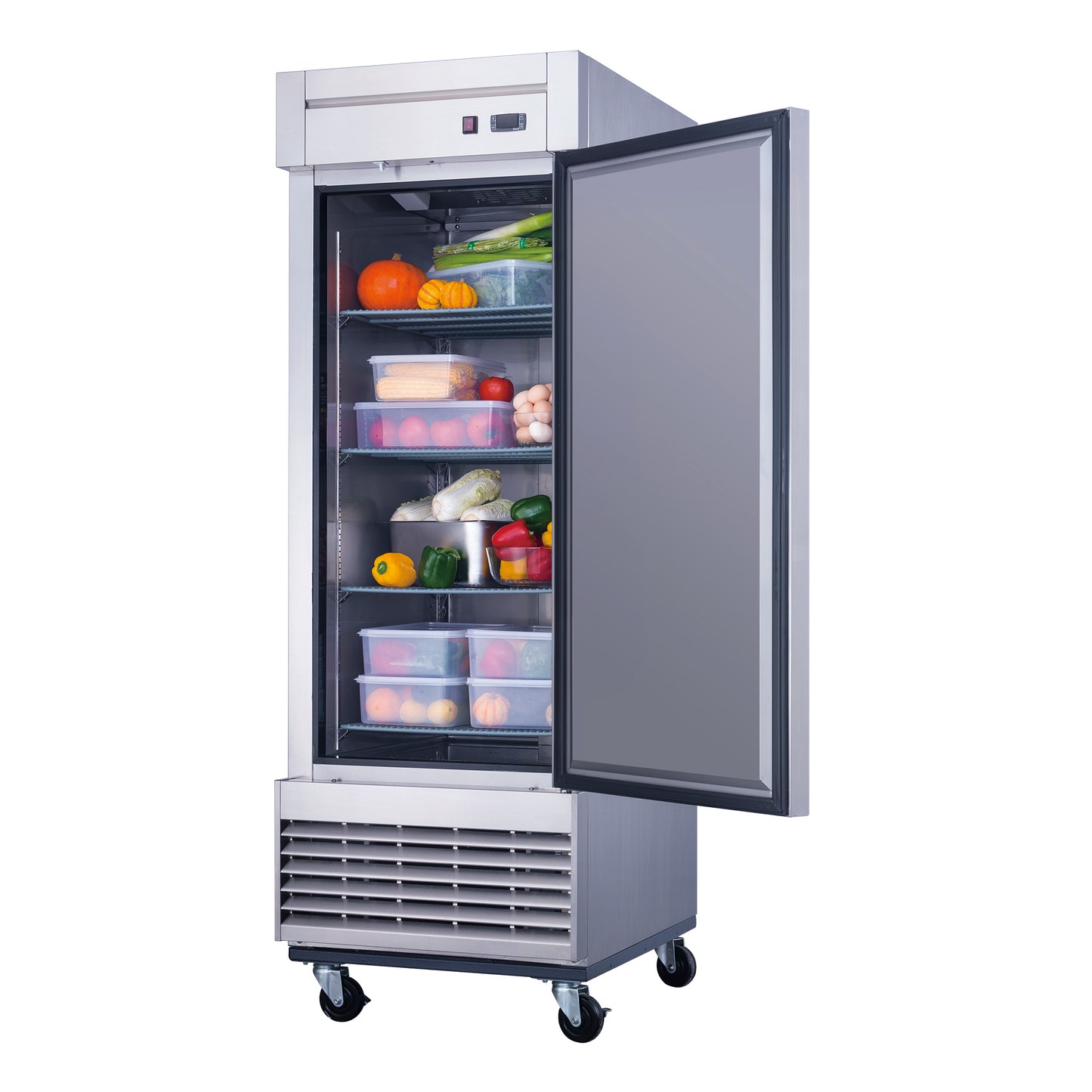 D28R Single Door Commercial Refrigerator in Stainless Steel