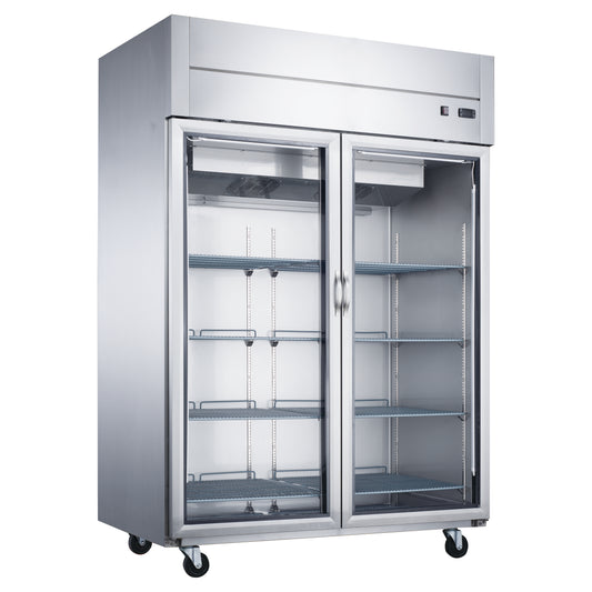 D55AF-GS2 Top Mount Glass 2-Door Commercial Reach-in Freezer