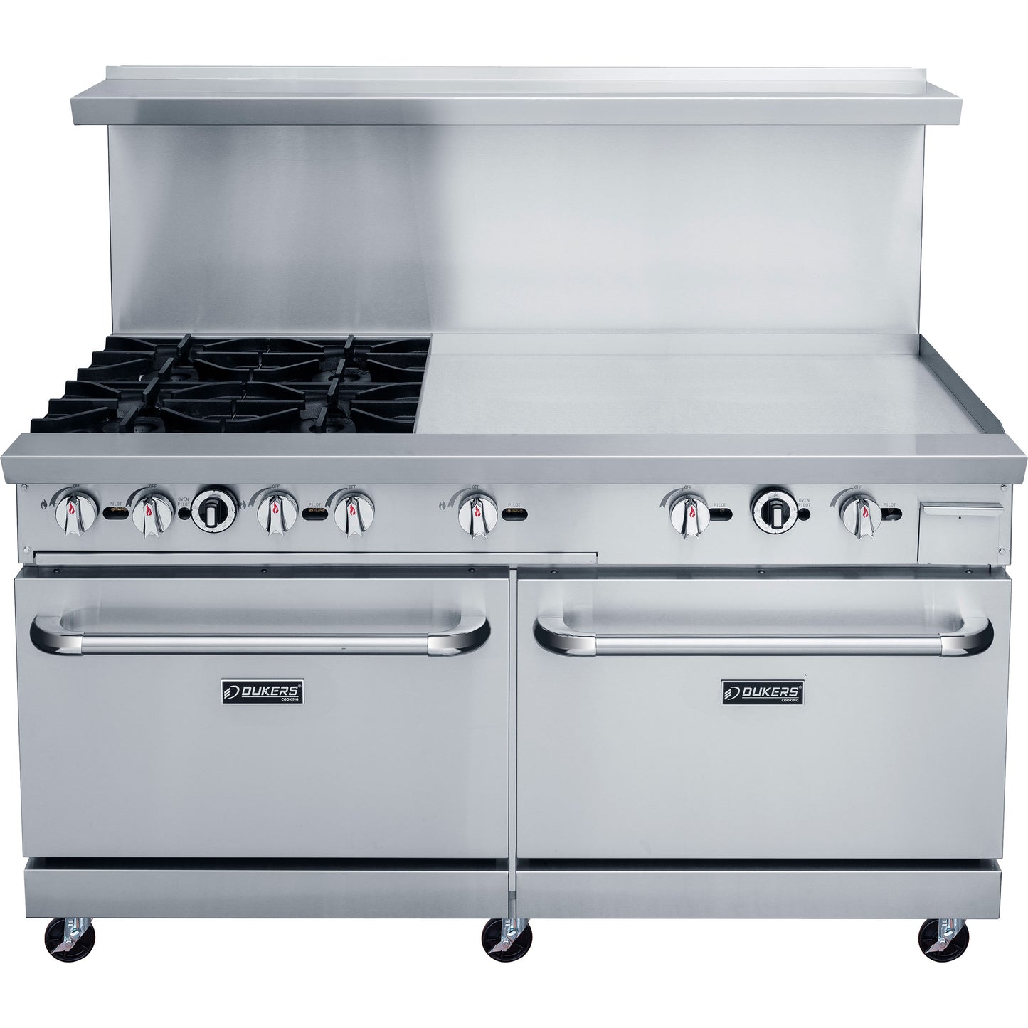 DCR60-4B36GM 60″ Gas Range with Four (4) Open Burners & 36″ Griddle