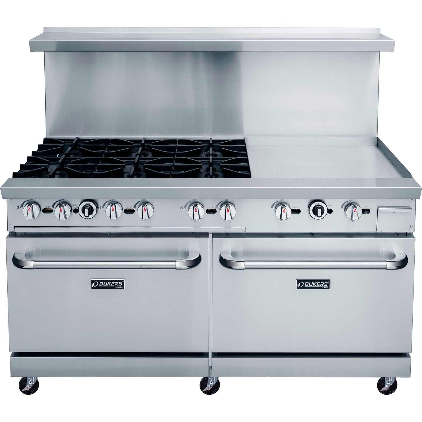 DCR60-6B24GM 60″ Gas Range with Six (6) Open Burners & 24″ Griddle