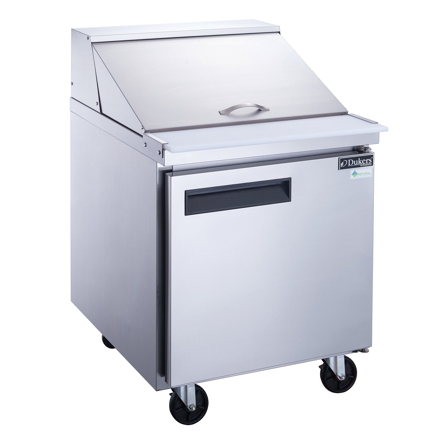 DSP29-12M-S1 1-Door Commercial Food Prep Table Refrigerator in Stainless Steel with Mega Top